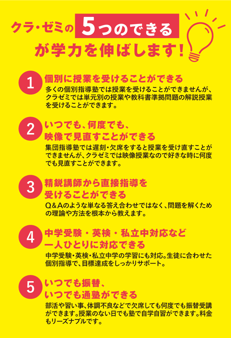クラ・ゼミの5つのできる